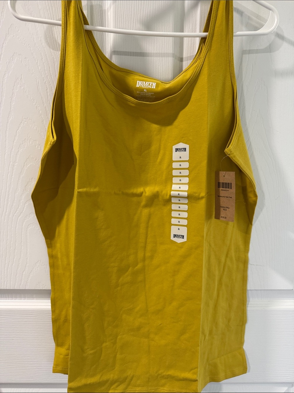 Duluth Trading Co mustard yellow tank top